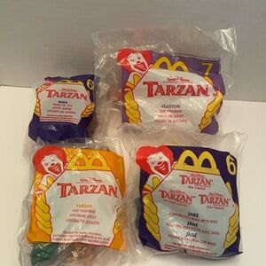Lot of Vintage McDonalds Tarzan Toys sealed Disney